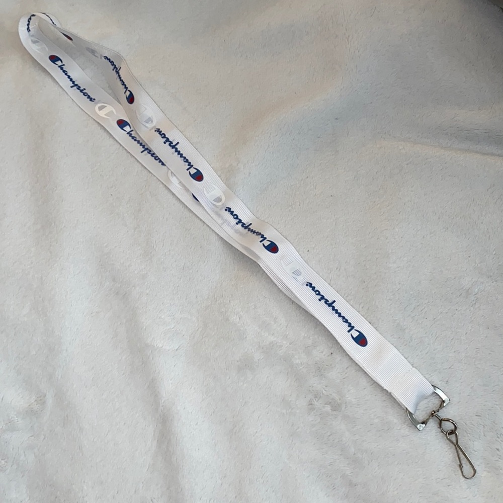 Champion Keychain Lanyard; White